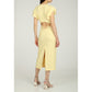 Patrizia Pepe Chic Yellow Elasticized Cocktail Dress