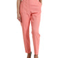 Dolce & Gabbana Elegant High Waist Tapered Pants in Pink