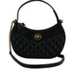 Versace Elegant Half Moon Leather Shoulder Bag