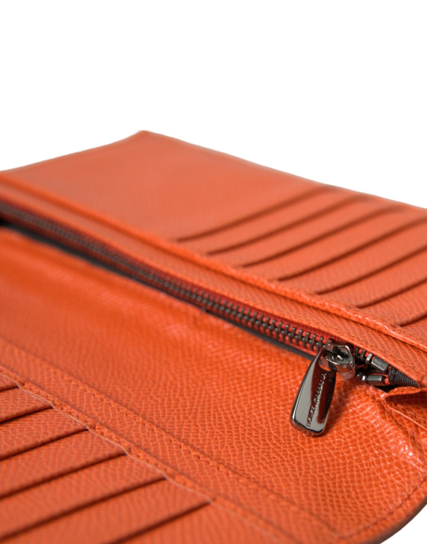 Dolce & Gabbana Chic Orange Crocodile Leather Wallet