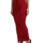 Dolce & Gabbana Elegant Red High-Waist Maxi Skirt