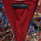 Dolce & Gabbana Multicolor Floral Print Jacquard Waistcoat Vest