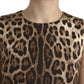 Dolce & Gabbana Sleek Leopard Print Silk-Blend Tank Top