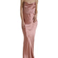 Dolce & Gabbana Elegant Long Silk Gown in Pink