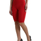 Dolce & Gabbana Chic Red High Waist Leggings Pants