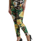 Dolce & Gabbana Multicolor Floral High Waist Leggings