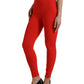 Dolce & Gabbana Elegant High Waist Red Leggings