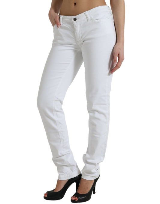 Dolce & Gabbana Chic White Stretch Denim Jeans