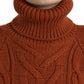 Dolce & Gabbana Elegant Brown Turtleneck Wool Sweater