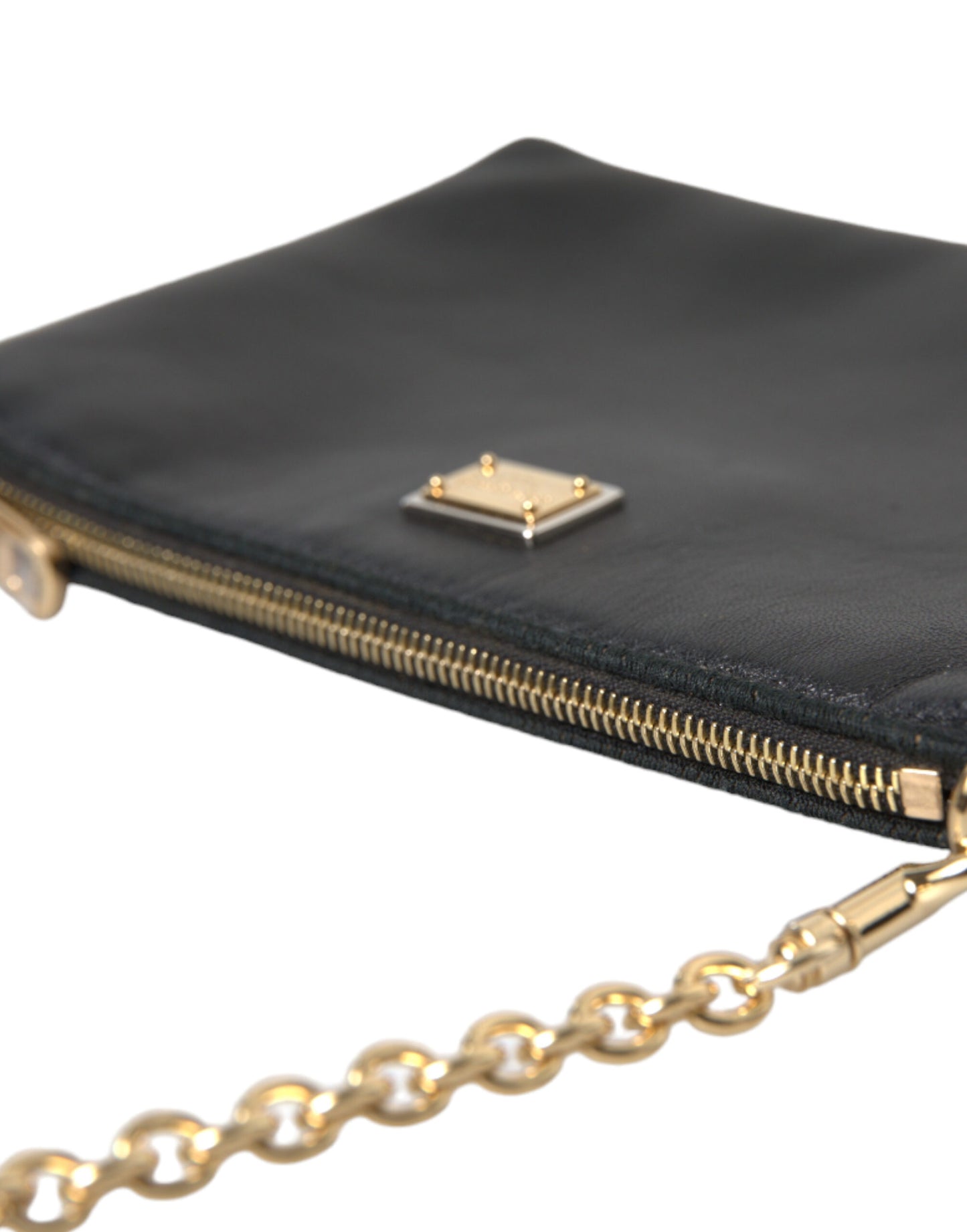 Dolce & Gabbana Elegant Embroidered Leather Clutch