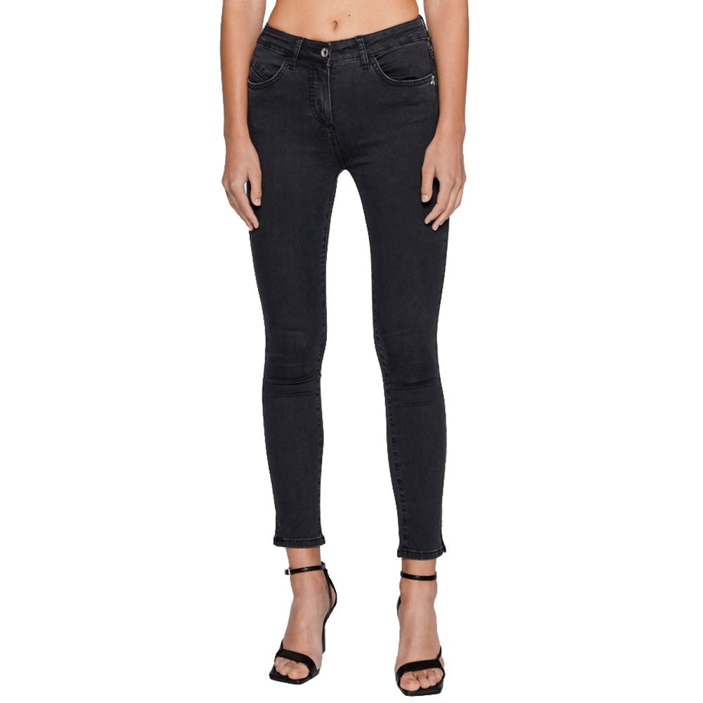 Patrizia Pepe Sleek High-Waist Black Jeggings - Slim Fit Elegance