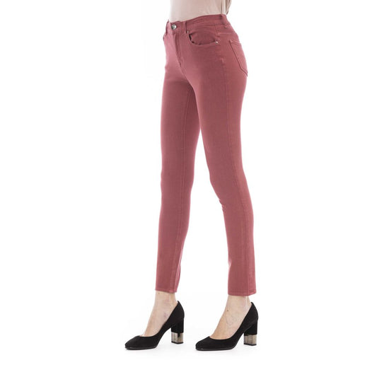 Jacob Cohen Burgundy Cotton Women Jeans