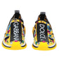 Dolce & Gabbana Jewel-Embellished Stretch Sneakers in Sunny Yellow