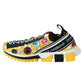 Dolce & Gabbana Jewel-Embellished Stretch Sneakers in Sunny Yellow