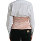 Dolce & Gabbana Elegant Pink Lace-Up Corset Belt