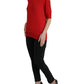 Dolce & Gabbana Silk Red Crew Neck Top