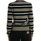 Dolce & Gabbana Elegant Striped Turtleneck Wool Sweater