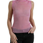 Dolce & Gabbana Elegant Pink Crew Neck Tank Top