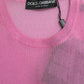 Dolce & Gabbana Elegant Pink Crew Neck Tank Top