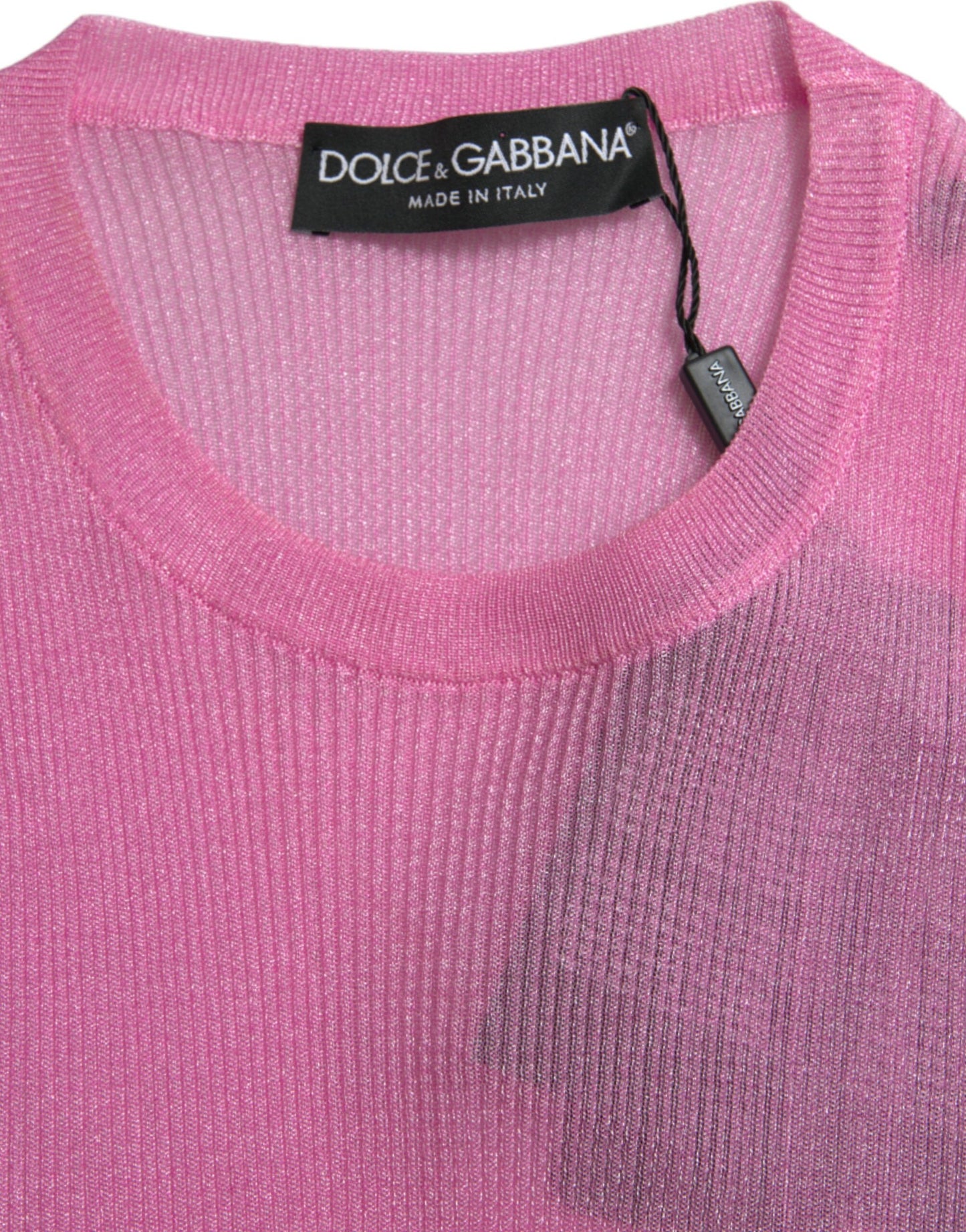 Dolce & Gabbana Elegant Pink Crew Neck Tank Top