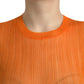 Dolce & Gabbana Chic Orange Crew Neck Tank Top