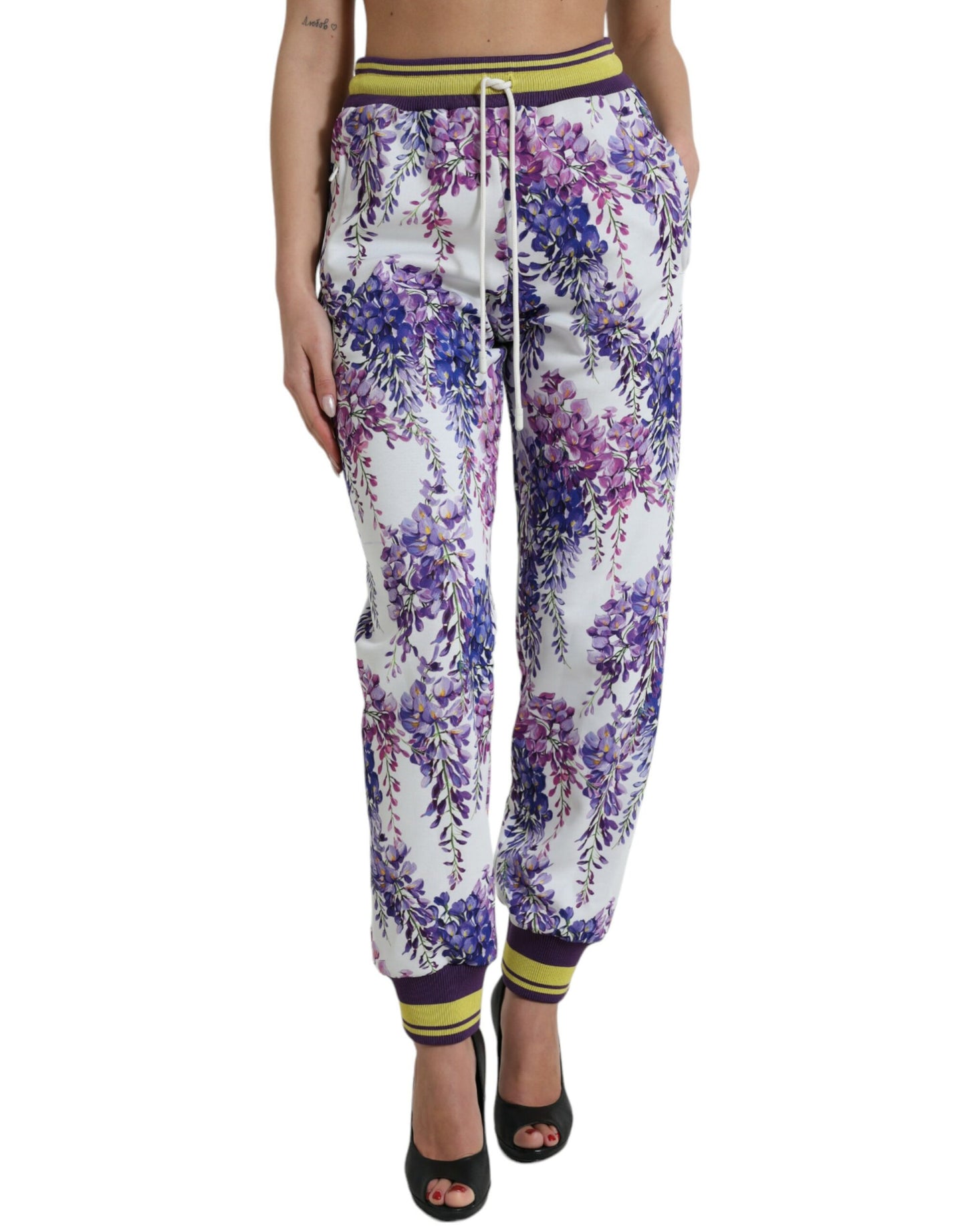 Dolce & Gabbana Elegant Floral Jogger Pants for a Chic Look