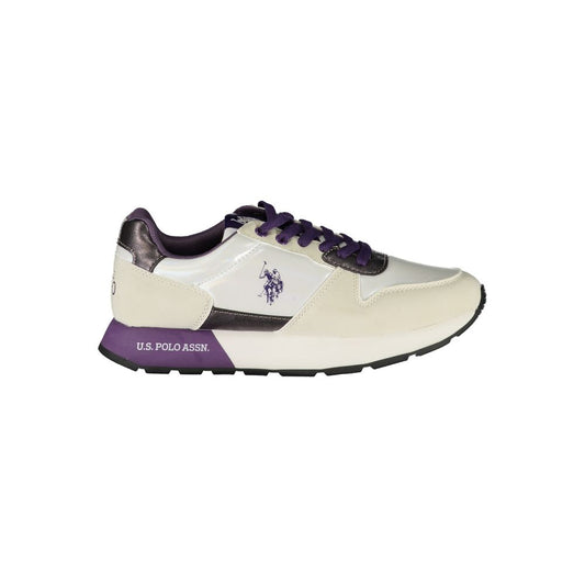 U.S. POLO ASSN. White Polyester Women Sneaker