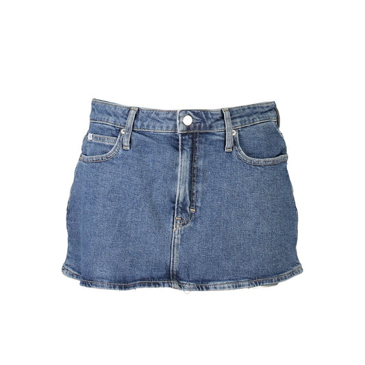 Calvin Klein Chic Denim Mini Skirt with Eco-Conscious Twist