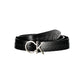 Calvin Klein Elegant Black Leather Belt with Metal Buckle