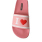 Dolce & Gabbana Chic Pink Calf Leather Slide Flats