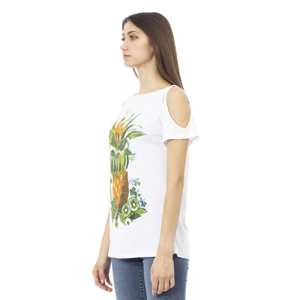 Just Cavalli White Cotton Women T-Shirt