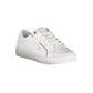 Tommy Hilfiger Elegant White Lace-Up Sneakers with Contrast Detail