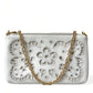 Dolce & Gabbana Embroidered Floral Leather Clutch with Chain Strap