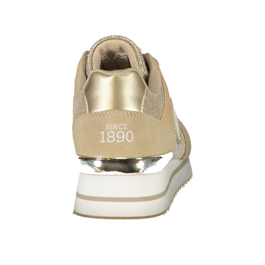 U.S. POLO ASSN. Chic Gold Sneakers with Contrasting Details