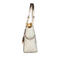 Michael Kors Jet Set Large Pale Gold Signature X Cross Chain Shoulder Tote Bag