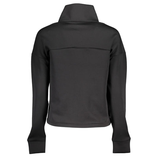 K-WAY Chic Zip-Up Long Sleeve Black Sweatshirt