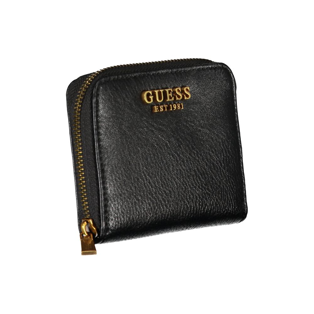 Guess Jeans Chic Black Polyethylene Coin Purse Wallet