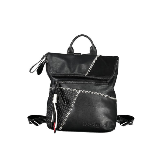 Desigual Chic Contrast Detail Black Backpack