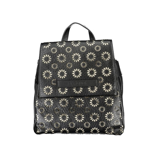 Desigual Sleek Urban Chic Black Backpack