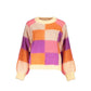 Desigual Chic Pink Contrast Crew Neck Sweater