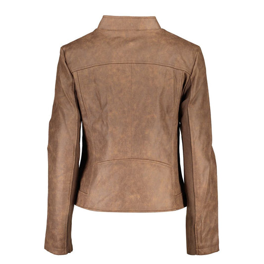 Desigual Chic Brown Sports Jacket with Long Sleeves