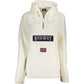 Norway 1963 Chic White Half-Zip Hooded Sweatshirt