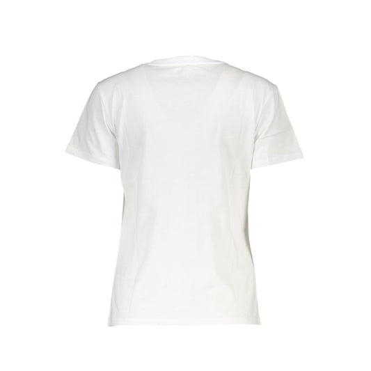 Patrizia Pepe Elegant Short Sleeve Crew Neck Tee with Logo