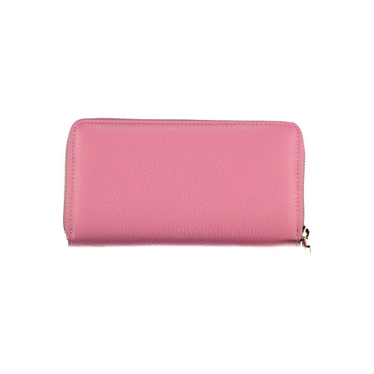 Coccinelle Elegant Pink Leather Wallet with Ample Space