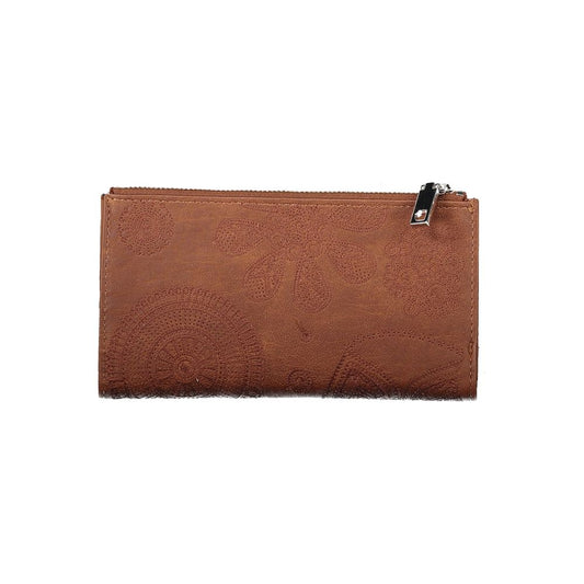 Desigual Elegant Brown Two-Compartment Wallet