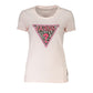 Guess Jeans Chic Pink Rhinestone Appliqué Organic Tee