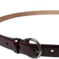 Dolce & Gabbana Elegant Maroon Leather Waist Belt