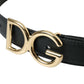 Dolce & Gabbana Elegant Black Leather Waist Belt