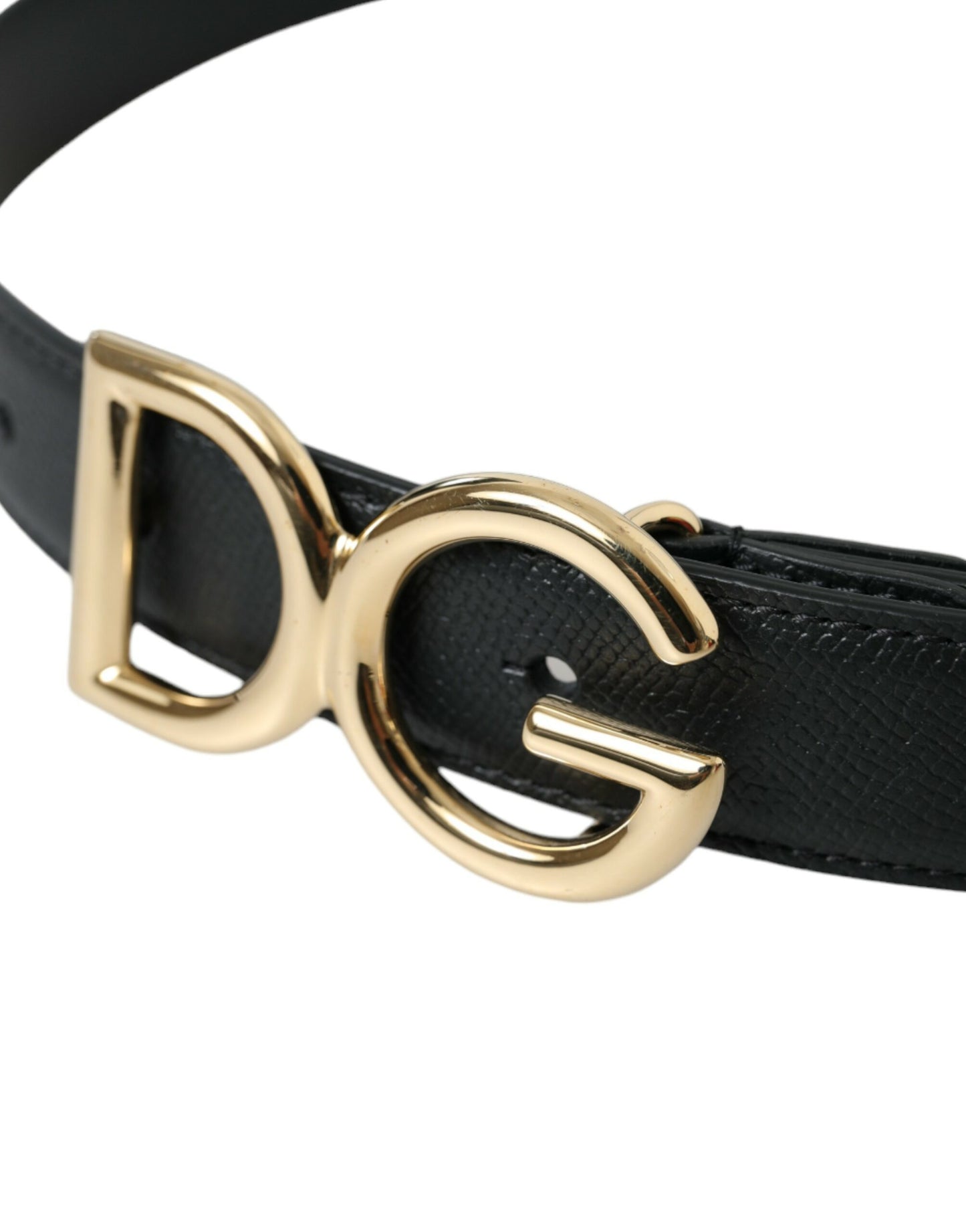 Dolce & Gabbana Elegant Black Leather Waist Belt