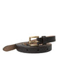 Dolce & Gabbana Elegant Dark Brown Leather Waist Belt